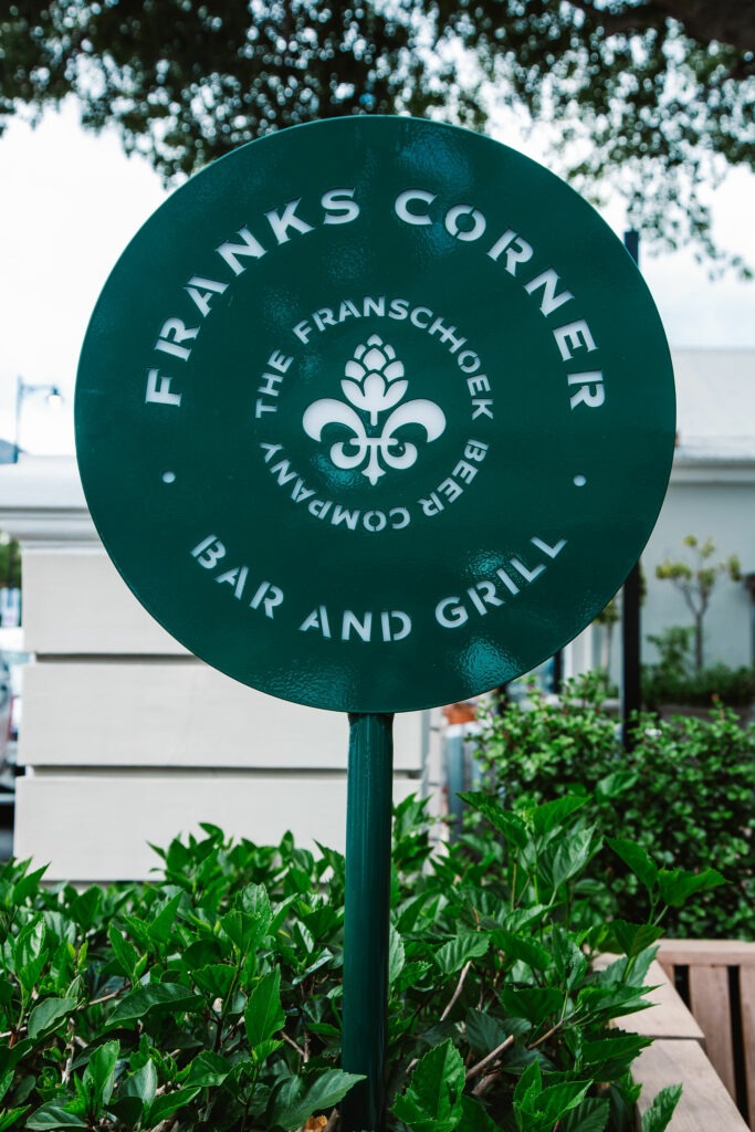 Frank's corner / the franschhoek beer co sign